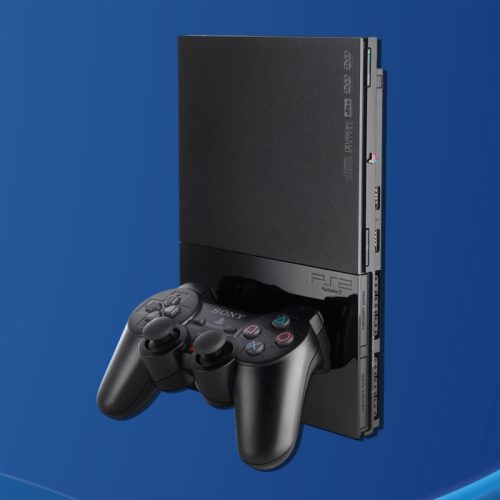 PS2 Slim Charcoal Black konzol + 8 MB (használt)