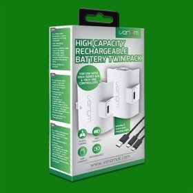   Venom Xbox Series S/X - fehér magas kapacítású (1100mAh) akkucsomag (2 db) + 3 méter (VS2874)